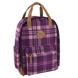 Trailmaker Blackberry Plaid Backpack With 15.6" Laptop Pocket, Purple