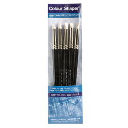 Colour Shaper Painting And Pastel Blending Tools, No. 6, Assorted Soft, Black, Set Of 5
