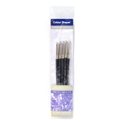 Colour Shaper Painting And Pastel Blending Tools, No. 0, Assorted Firm, Black, Set Of 5