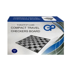Quick Communication Corp. Game Play Checkers Tabletop Game, Wood/Black/Yellow