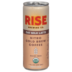 Rise Brewing Co. Nitro Cold Brew Coffee Oat Milk Lattes, 7 Oz, Total Qty 12