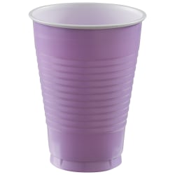 Amscan 436811 Plastic Cups, 12 Oz, Lavender, 50 Cups Per Pack, Case Of 3 Packs