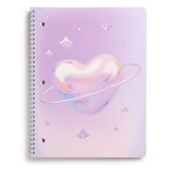 Eccolo BTS Notebook, 8-1/2" x 11-3/4", 1 Subject, College Rule, 80 Sheets, Heart