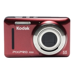 Kodak PIXPRO Friendly Zoom FZ53 - Digital camera - compact - 16.15 MP - 720p / 30 fps - 5x optical zoom - red