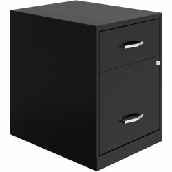 LYS SOHO File Cabinet - 14.3" x 18"19.1" - 2 x File, Box Drawer(s) - Material: Plastic, Steel - Finish: Black