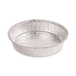 Boardwalk® Round Aluminum To-Go Containers, 48 Oz, 1-11/16" x 9", Silver, Carton Of 500 Containers