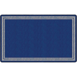 Flagship Carpets Double-Border Rectangular Rug, 90" x 144", Light Blue