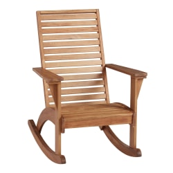 Linon Keir Outdoor Rocking Chair, Natural