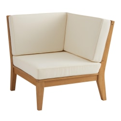 Linon Sinden Outdoor Corner Chair, Natural/Antique White
