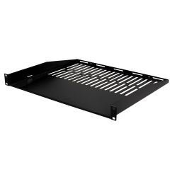 Vericom 1U Steel A/V Cantilever Shelf, 1-3/4"H x 19"W x 15"D, Black