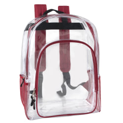Trailmaker Heavy-Duty Clear Backpack, Red Trim