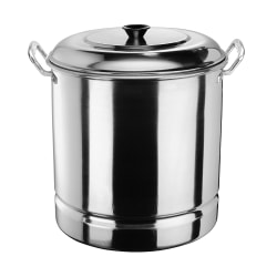 VASCONIA® Steamer with Aluminum Lid, Aluminum, 32 Qt., Silver
