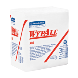 WypAll® X80 HydroKnit Cloths, 12 1/2" x 12", White, 50 Cloths Per Box, Carton Of 4 Boxes
