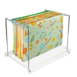 Azar Displays File Desk Holder, Letter Size, 13-1/4"H x 10"W x 11"D, Clear