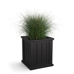 Mayne Cape Cod Square Planter, 18"H, Black