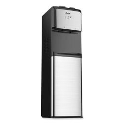 Avanti Bottom-Loading Water Dispenser with UV Light, 3 to 5 Gallon, 41-1/4"H x 14"W x 14"D, Black/Stainless Steel