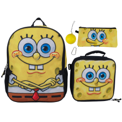 Accessory Innovations Sponge Bob 5-Piece Backpack Set, Yellow