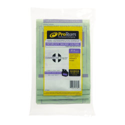 ProTeam ProGuard Intercept Micro Filter Bags, 4-Quart, Green, Pack Of 3 Bags