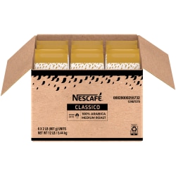NESCAFE Classico 100% Arabica Roast and Ground Coffee, 2 Lb Bag, Box of 6 Bags