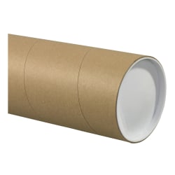 Partners Brand Jumbo Mailing Tubes, 5" x 72", Kraft, Case Of 15 Tubes