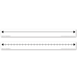 Learning Advantage F.U.N. Student Empty Number Lines, 1 3/4" x 17 1/2", Multicolor, Pre-K - Grade 8, Pack Of 10