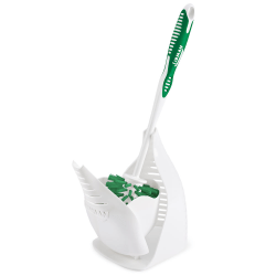 Libman Commercial Designer Bowl Brushes And Caddies, 14-1/2", Green/White, Pack Of 4 Brushes