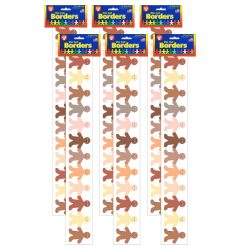 Hygloss Classroom Borders, Multicultural Kids Mighty Brights, 12 Borders Per Pack, Set Of 6 Packs