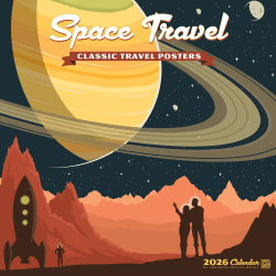 2026 Willow Creek Press Art & Design Monthly Wall Calendar, 12" x 12", Space Travel (ADG), January To December, 52877