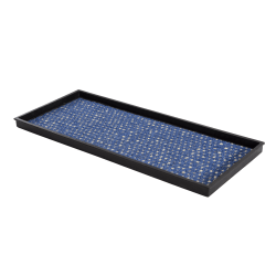 Anji Mountain 3-Pair Rubber Boot Tray, Blue/Ivory/Black