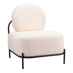 Zuo Arendal Polyester Accent Chair, Vanilla
