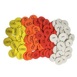 Sensational Math 4-Value Whole Numbers Place Value Discs, Pack Of 1200