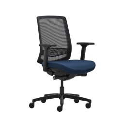 WorkPro® Expanse Series Multifunction Ergonomic Mesh/Fabric Mid-Back Manager Chair, Black/Blue