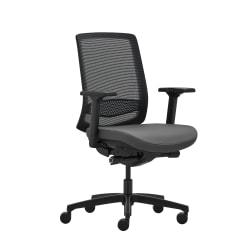 WorkPro® Expanse Series Multifunction Ergonomic Mesh/Fabric Mid-Back Manager Chair, Black/Gray, BIFMA Compliant