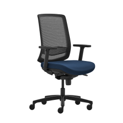 WorkPro® Expanse Series Ergonomic Mesh/Fabric Mid-Back Task Chair, Black/Blue