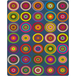 Flagship Carpets Color Rings Rug, Rectangle, 10' 9" x 13' 2", Indigo