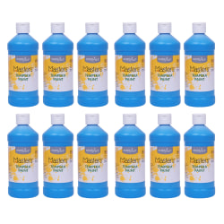 Handy Art Little Masters Tempera Paints, 16 Oz, Light Blue, Pack Of 12 Paints