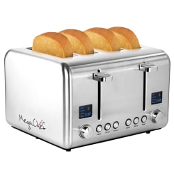 MegaChef 4-Slice Toaster, Silver