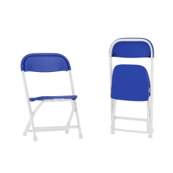 Flash Furniture 2 Pack Kids Plastic Folding Chair, Blue