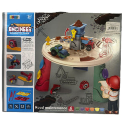 CPS Toys Dough Toy Table, 13-13/16" x 14" x 14", Set Of 35 Pieces