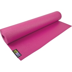GoFit Exercise Mat - Exercise - 68" Length x 24" Width x 0.138" Thickness - Pink