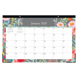 2025 Blue Sky Monthly Desk Pad Planning Calendar, 17" x 11", Sophie, January 2025 To December 2025