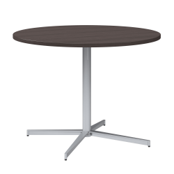 Bush Business Furniture 42-inch Round Conference Table with Metal Base, Storm Gray/Cool Gray Metallic, Standard Delivery