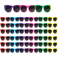 Hygloss Classroom Borders, Sunglasses Die-Cut, 12 Borders Per Pack, Set Of 6 Packs
