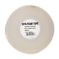 Pro Tapes Foam Tape, 1/16", 1" x 648", White