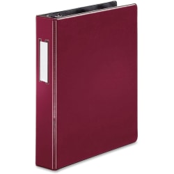 Business Source 1.5" D-Ring Binder, 1 1/2" Ring, Burgundy