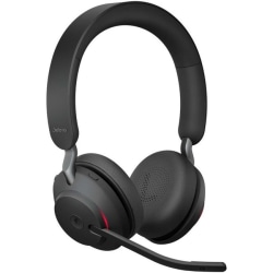 Jabra Evolve2 65 Headset with Desk Stand - Stereo - USB Type A - Wireless - Bluetooth - Over-the-head - Binaural - Supra-aural - Black