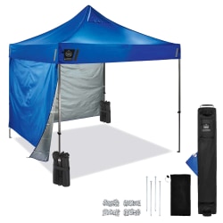 Ergodyne SHAX 6051 Heavy-Duty Pop-Up Tent Kit, 10' x 10', Blue