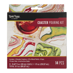 Brea Reese Acrylic Pouring Coaster Kit, Holiday, Kit Of 14 Pieces