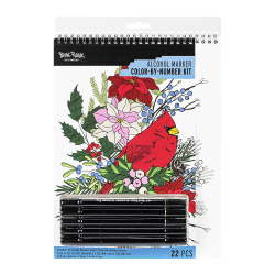 Brea Reese Holiday Birds & Botanicals Color-by-Number Kit