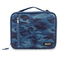 PackIt® Freezable Classic Lunch Box, 2-3/4"H x 10-1/4"W x 8-1/2"D, Blue Camo